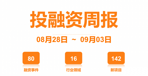 2017.8.28~2017.9.3投融资周报